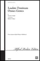 Laudate Dominum Omnes Gentes SATB choral sheet music cover